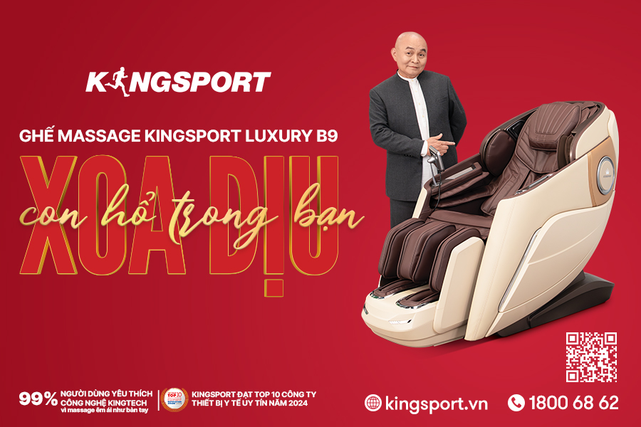NSƯT Xuân Hinh cùng ghế massage KingSport Luxury B9